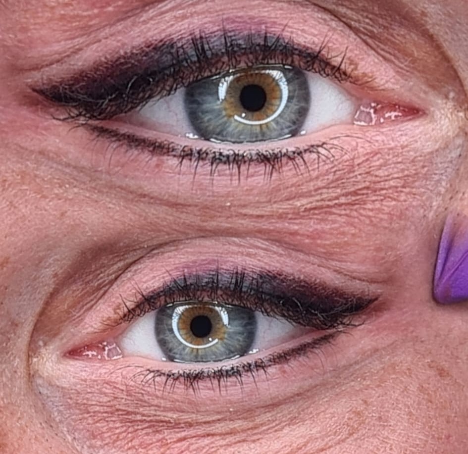 Semi-permanent eyeliner treatment result